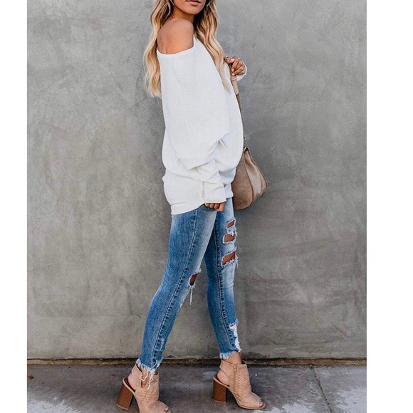 ✦NEW Off Shoulder Batwing Sleeve Sweater Top✦ - Picture 4 of 6